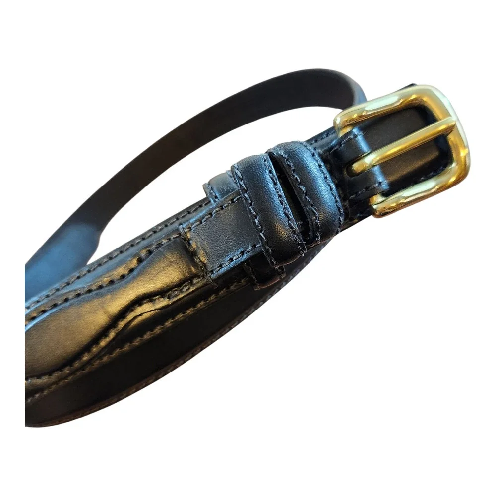 Stone Mountain 6113 mens Genuine Italian Leather 42/105 black‎ gold